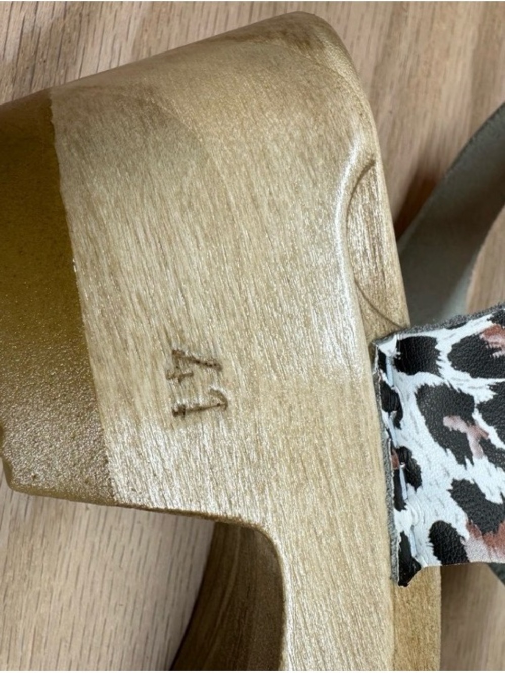 Sven Leopard-Print Clog Sandals in White and Black - Picture 4 of 5